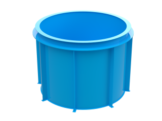 Купіль кругла STANDART, D=2,5м, h=1,2м (матеріал 5мм) БЛАКИТНА