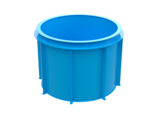 Кругла купіль (D1,2м х Н1,2м) зі зливом