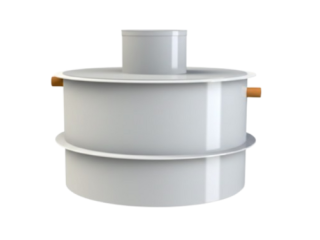 Однокамерний круглий вертикальний септик D1,3 м x H1,5 м, об’єм 1,99 м³, поліпропіленова герметична ємність для стічних вод