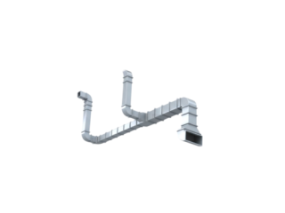 Поліпропіленовий повітропровід прямокутного перетину Solid Plast