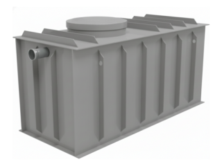 Септик однокамерний прямокутний 1м х 2м x Н2м, (об'єм 4 м3)